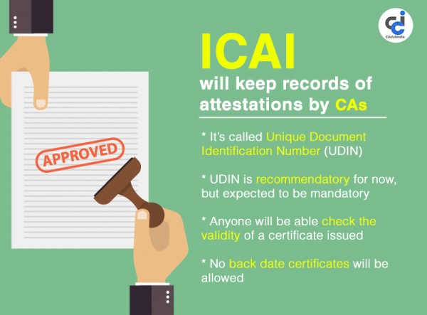 ICAI introduces Unique Document Identification No. (UDIN) for CAs in Practice