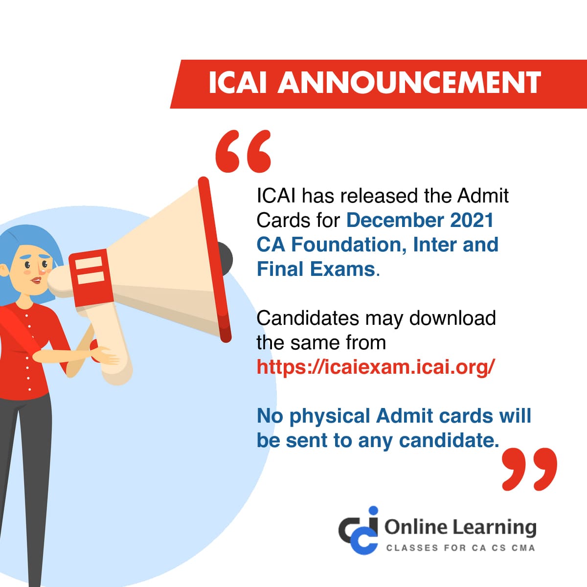 Admit Cards for December 2021 CA Exams Released